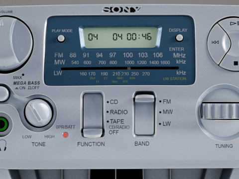 Sony CFD-V31L Cd Radio Cassette-Corder 3D मॉडल