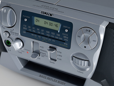 Sony CFD-V31L Cd Radio Cassette-Corder 3D मॉडल