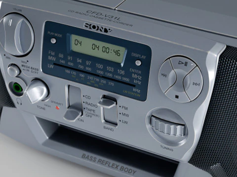 Radio-CD Sony CFD-V31L Modello 3D