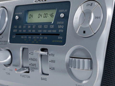 Radio-CD Sony CFD-V31L Modello 3D