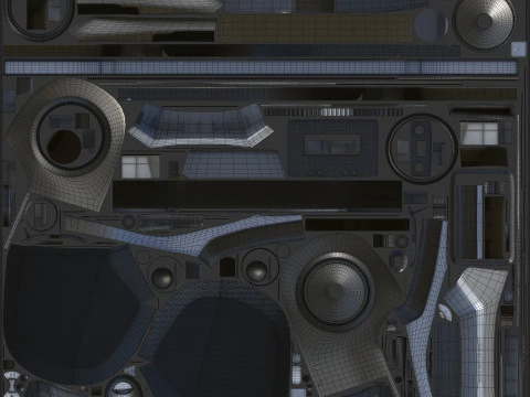 Radio-CD Sony CFD-V31L Modello 3D