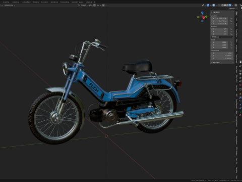 Puch Maxi Classic Moped Modelo 3D