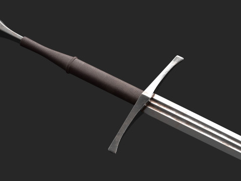 Olbrecht Medieval Sword Low-Poly 3D Model