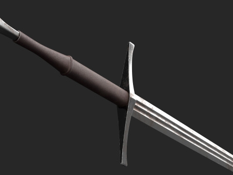 Olbrecht Medieval Sword Low-Poly 3D Model