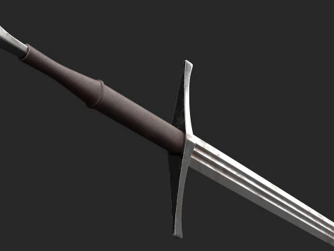 Olbrecht Medieval Sword Low-Poly 3D Model