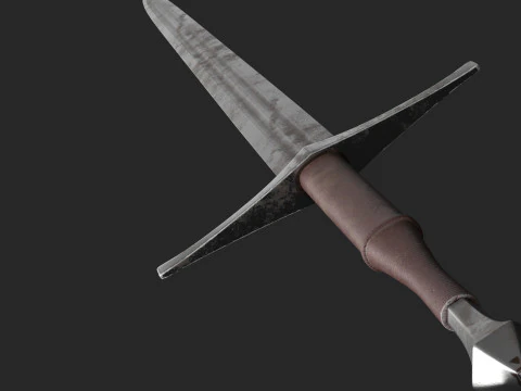 Olbrecht Medieval Sword Low-Poly 3D Model
