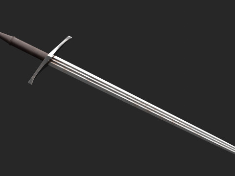 Olbrecht Medieval Sword Low-Poly 3D Model