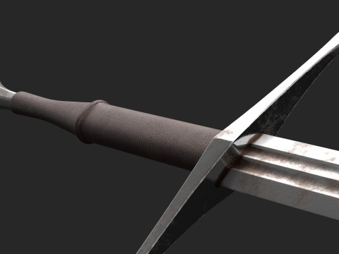 Olbrecht Medieval Sword Low-Poly 3D Model