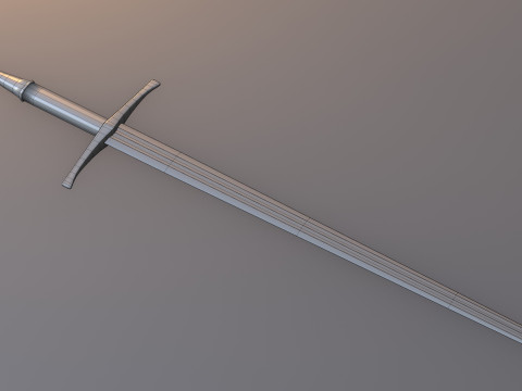 Olbrecht Medieval Sword Low-Poly 3D Model