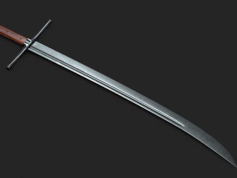 Kriegsmesser Sword Low-Poly Modello 3D