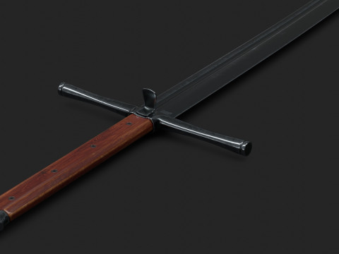 Kriegsmesser Sword Low-Poly Modello 3D