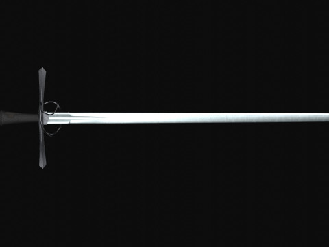 Saxon battlesword 1580s Low-poly 3D मॉडल