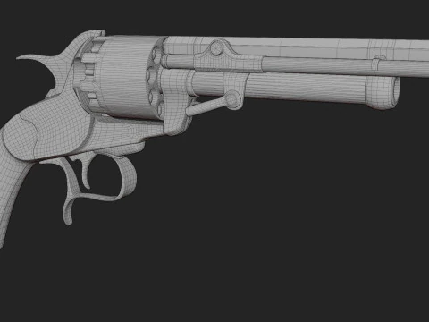 Revolver LeMat Modello 3D