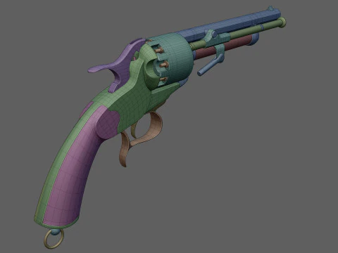 Revolver LeMat Modello 3D