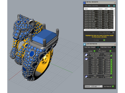 Panther ring diamound model Model Cetak 3D