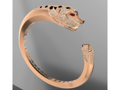 Panther bracelet diamound model Modelo de Impressão 3D