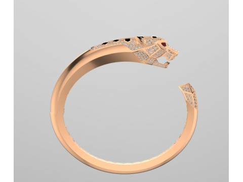 Panther bracelet diamound model 3D Print Model