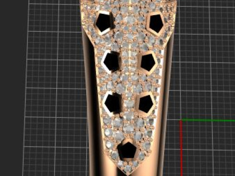 Panther bracelet diamound model 3D Print Model