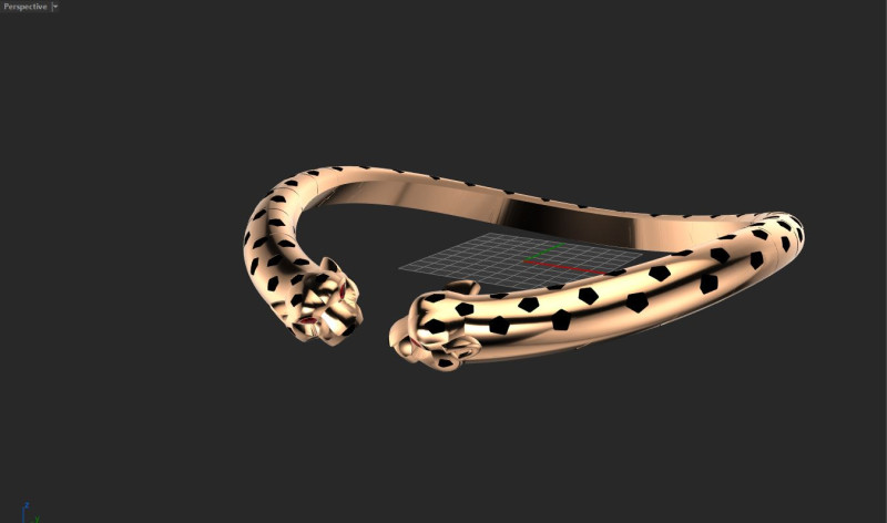 Panther necakle 3D 프린트 모델 .c4d .max .obj .3ds .fbx .stl .blend