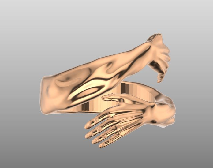 Hand ring model 3D Принт Модель .c4d .max .obj .3ds .fbx .stl .blend 