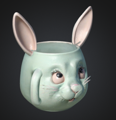 Bunny-Shaped Mug 3D-Modell .c4d .max .obj .3ds .fbx .stl .blend
