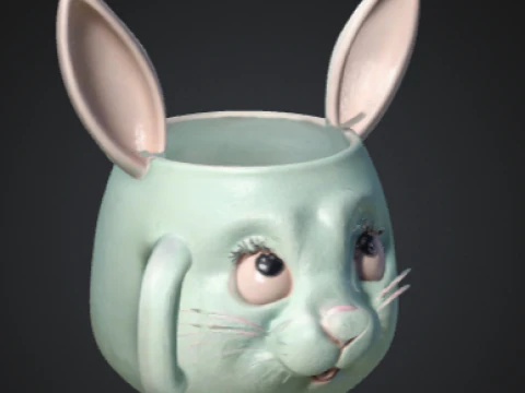 Caneca em formato de coelho Modelo 3D