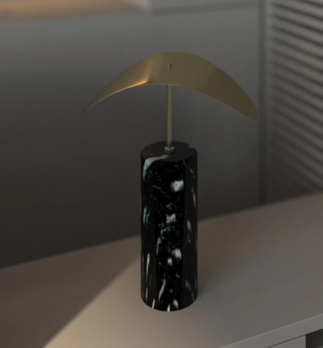 Modern Table Lamp 3D Model .c4d .max .obj .3ds .fbx .stl .blend 