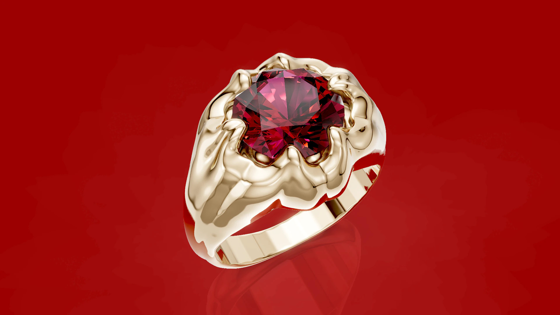 Round Brilliant Ring 3D Print Model .c4d .max .obj .3ds .fbx .stl .blend 