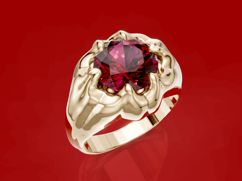 Round Brilliant Ring 3D प्रिंट मॉडल