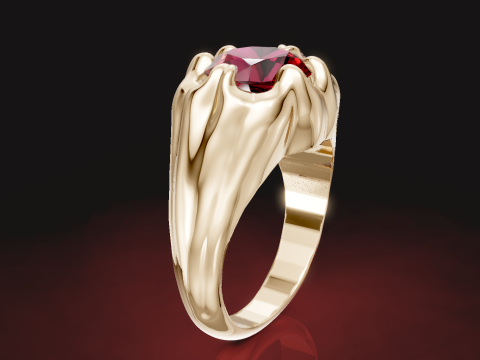 Yuvarlak Pırlanta Yüzük 3D Baskı Modeli