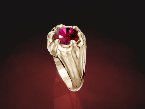 Yuvarlak Pırlanta Yüzük 3D Baskı Modeli