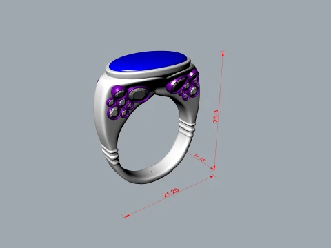 天体のモザイクリング 3Dプリントモデル