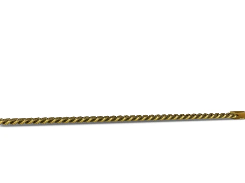 Diamond Cuban Chain with Lace Bottom Bracelet 3D Print Model