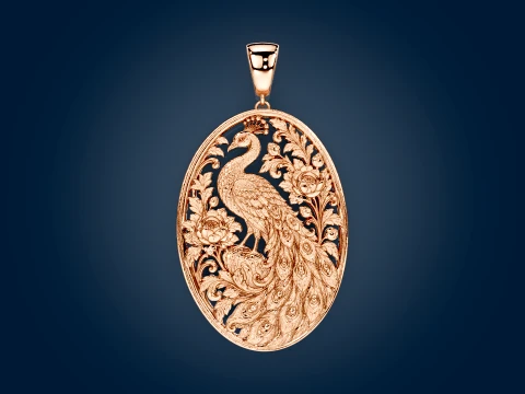 Raj Mayura Pendant 3D Model