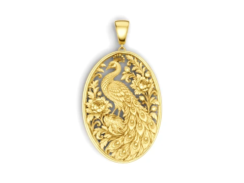 Raj Mayura Pendant 3D Model