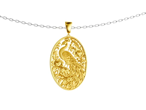 Raj Mayura Pendant 3D Model