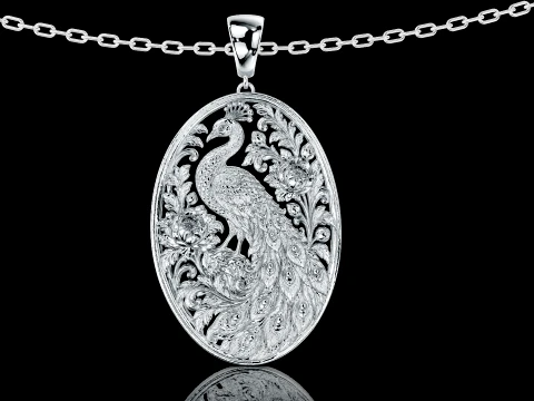 Raj Mayura Pendant 3D Model