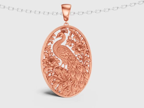Raj Mayura Pendant 3D Model