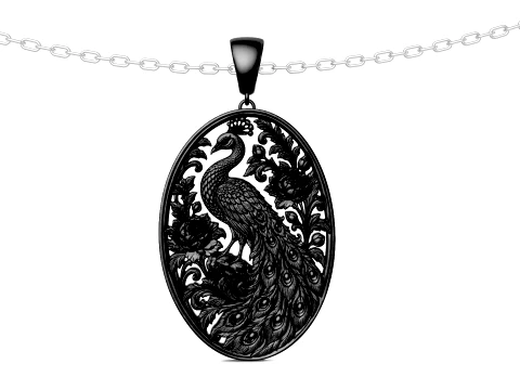 Raj Mayura Pendant 3D Model