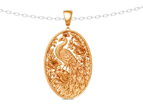 Raj Mayura Pendant 3D Model