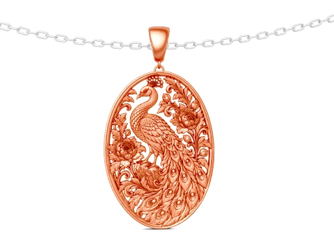 Raj Mayura Pendant 3D Model