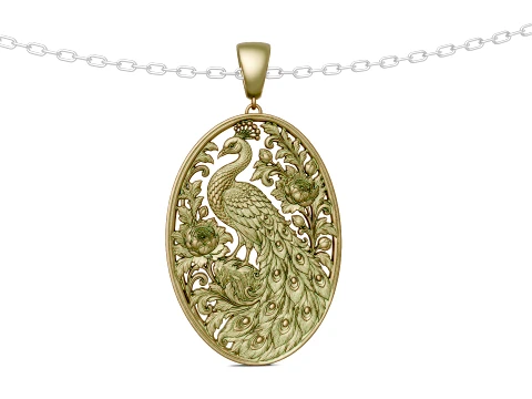 Raj Mayura Pendant 3D Model