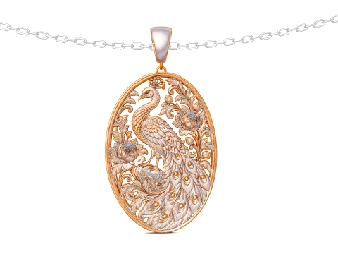 Raj Mayura Pendant 3D Model
