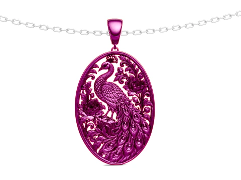 Raj Mayura Pendant 3D Model