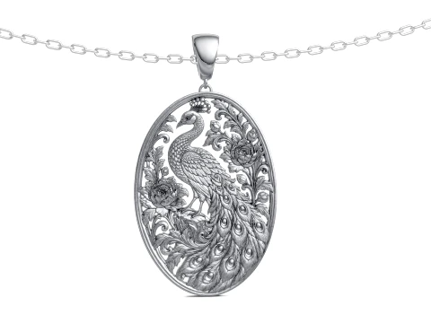 Raj Mayura Pendant 3D Model
