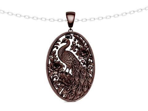 Raj Mayura Pendant 3D Model