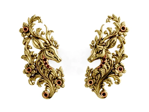 Hiran Lavanya Earrings 3D Model