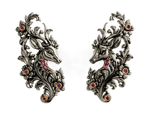 Hiran Lavanya Earrings 3D Model