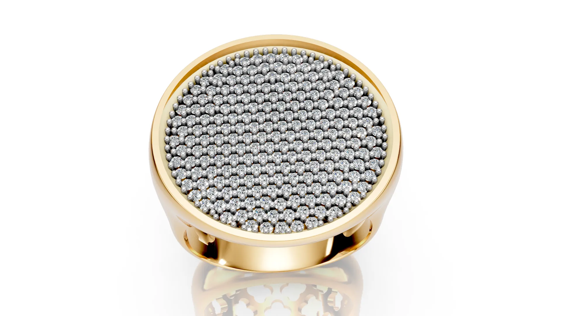Pave Luxe Ring 3D Model .c4d .max .obj .3ds .fbx .stl .blend 