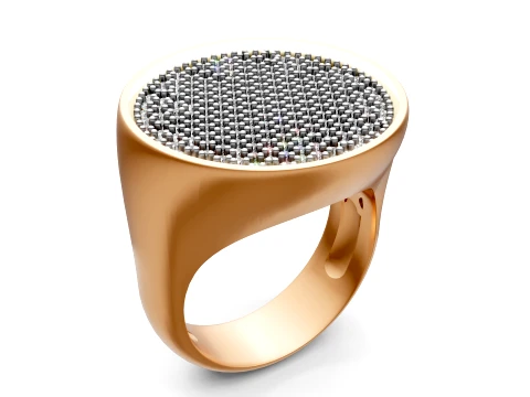 Pave Luxe Ring 3D Model